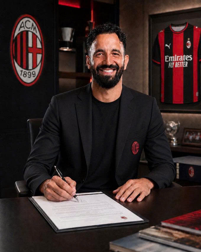 HLV Ruben Amorim dẫn dắt AC Milan. Ảnh: Getty