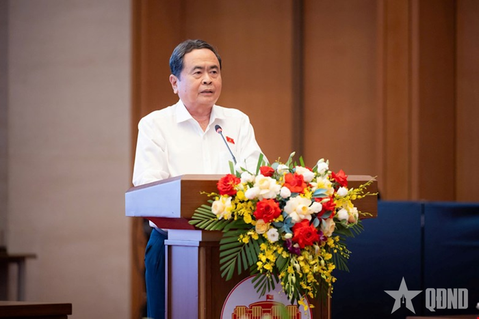 Chủ tịch Quốc hội Trần Thanh Mẫn phát biểu kết luận hội nghị.