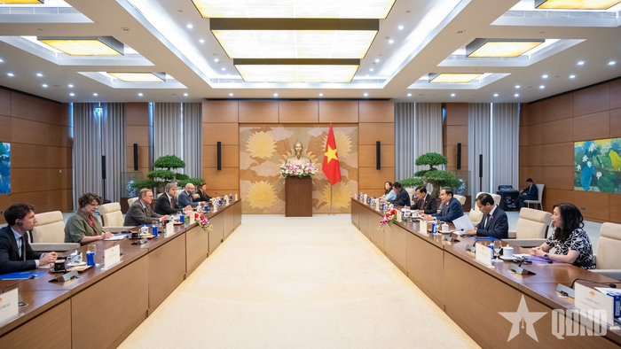  Quang cảnh cuộc tiếp. Ảnh: PHẠM THẮNG