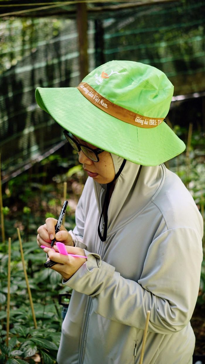 Ghi chú khu vực lấy mẫu.