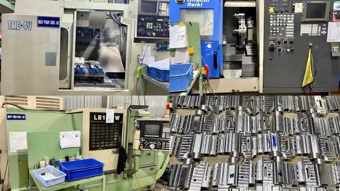 Tang vật ở xưởng cơ khí của đối tượng Võ Thành Tài - (Ảnh: BCA).