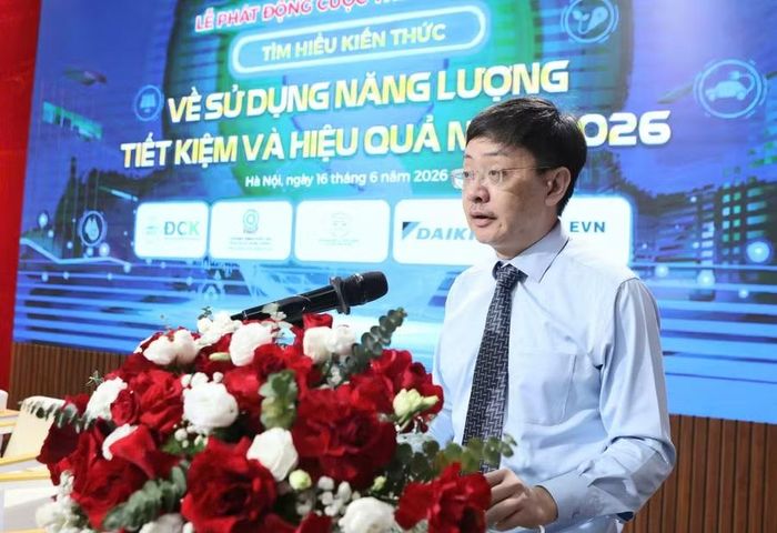 Ông Đặng Hải Dũng, Phó Cục trưởng Cục Đổi mới sáng tạo, Chuyển đổi xanh và Khuyến công phát biểu tại lễ phát động