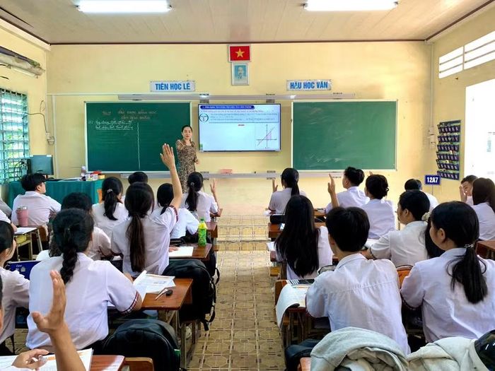 Giờ học tại Trường THPT Võ Văn Kiệt, Vĩnh Long.
