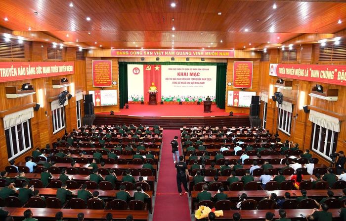 Quang cảnh khai mạc Hội thi Báo cáo viên giỏi toàn quân năm 2026, vòng sơ khảo khu vực phía Nam.