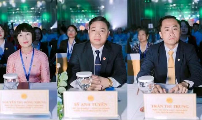 Các bị cáo Nguyễn Thị Hồng Nhung, Sỹ Anh Tuyên, Trần Trí Trung trước khi bị bắt.