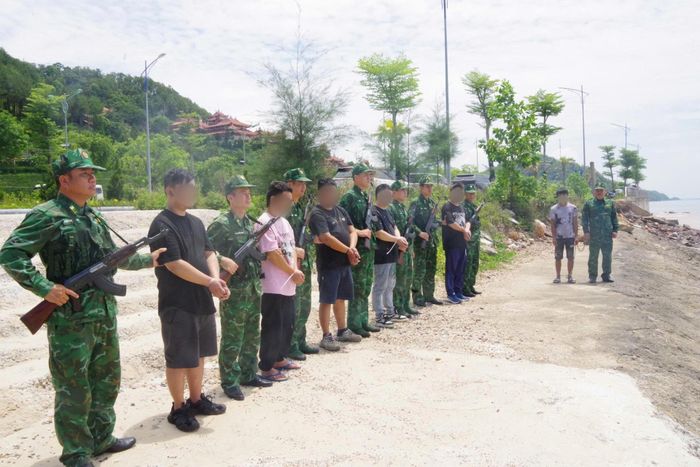 Hiện trường vụ việc tại khu vực biên giới biển Đặc khu Vân Đồn.