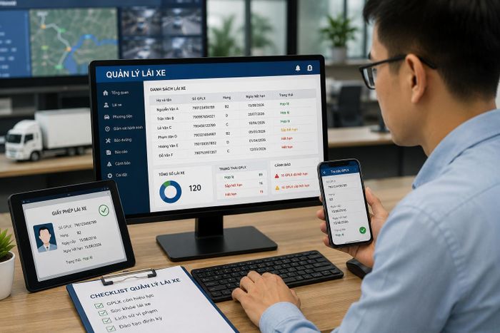 Nhiều vi phạm nghiêm trọng liên quan đến điều kiện lái xe thời gian qua đặt ra yêu cầu cấp thiết về việc hiện đại hóa công tác quản lý nhân sự trong doanh nghiệp vận tải. (Ảnh minh họa)