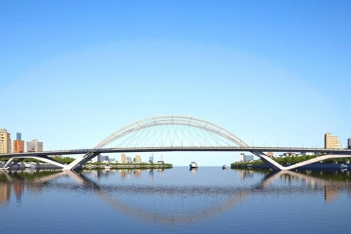 Phối cảnh dự án cầu Thủ Thiêm 4. Ảnh: Sở Quy hoạch - Kiến trúc TP.HCM
