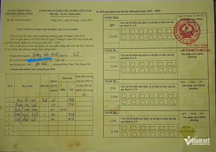 Gia đình 2 bé Ngọc Linh và Khánh Linh thuộc diện hộ nghèo ở địa phương