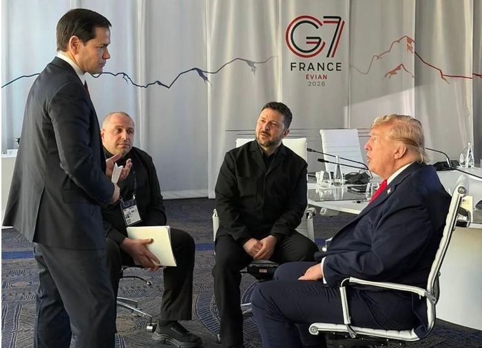 Ông Zelensky nói chuyện với ông Trump và ông Rubio. Ảnh: Zelensky/X