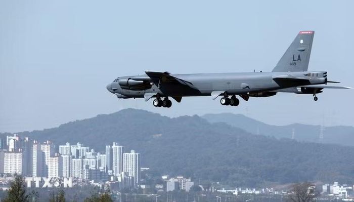 Máy bay ném bom chiến lược B-52 của Mỹ. (Ảnh: Yonhap/TTXVN)