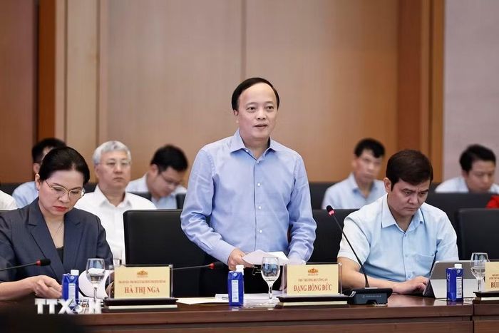 Thứ trưởng Bộ Công an Đặng Hồng Đức phát biểu. (Ảnh: Doãn Tấn/TTXVN)