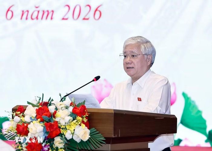 Phó Chủ tịch Thường trực Quốc hội Đỗ Văn Chiến phát biểu. (Ảnh: Doãn Tấn/TTXVN)