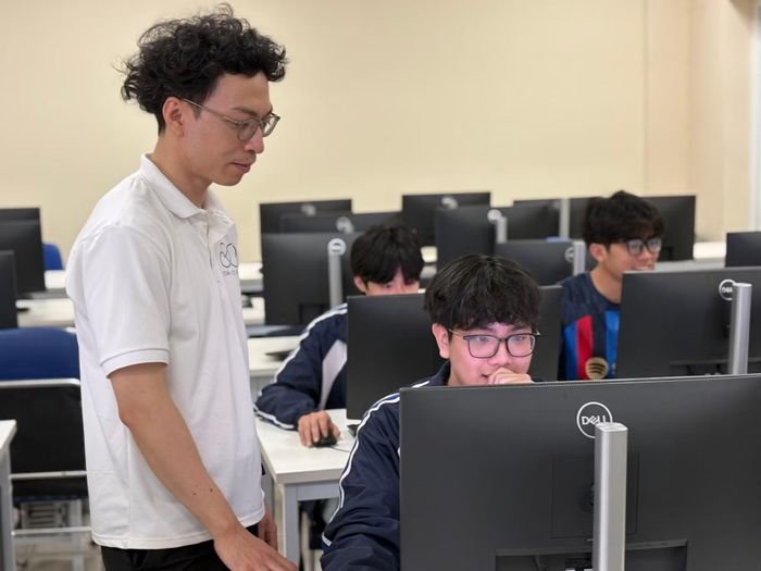 Giờ học trên giảng đường của thầy và trò Trường Đại học Khoa học Tự nhiên, Đại học Quốc gia Hà Nội. (Ảnh: Phạm Mai/Vietnam+)