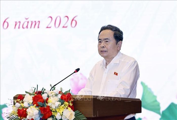 Chủ tịch Quốc hội Trần Thanh Mẫn phát biểu kết luận bế mạc Hội nghị. Ảnh: Doãn Tấn/TTXVN