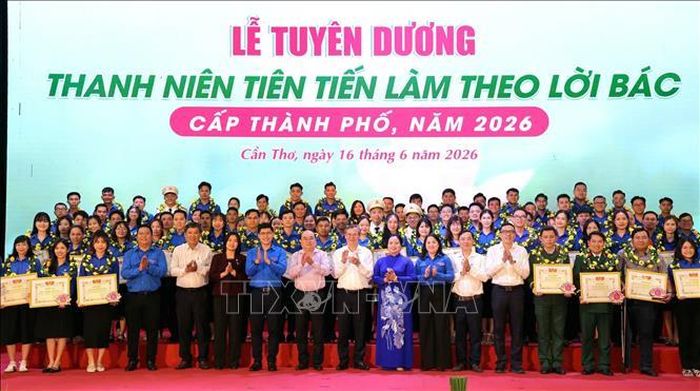 Tuyên dương các thanh niên tiêu biểu.