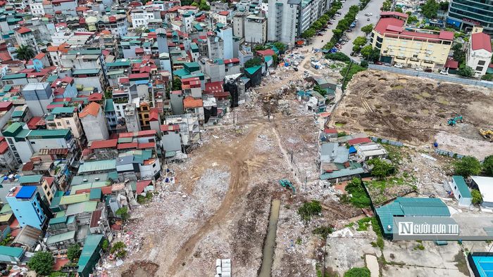 Đoạn với đường Dương Đình Nghệ cũng đang tăng tốc giải phóng mặt bằng.