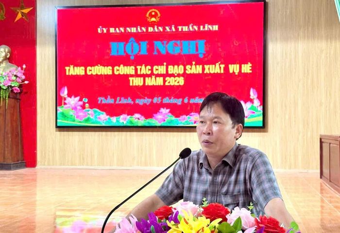 ÔngNguyễn Thanh Hải - Phó Bí thư Đảng ủy, Chủ tịch UBND xã Thần Lĩnh.