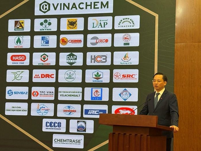 Ông Nguyễn Hữu Tú-Tổng Giám đốc Tập đoàn Hóa chất Việt Nam (Vinachem) phát biểu tại Hội thảo. Ảnh: Anh Nguyễn/Bnews/vnanet.vn