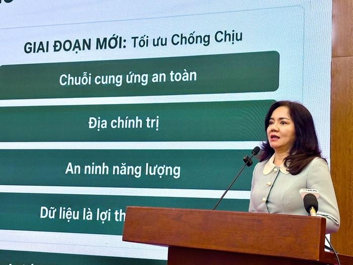 Bà Nguyễn Thị Hiền, Phó Tổng Giám đốc PVCFC phát biểu tại Hội thảo. Ảnh: Anh Nguyễn/Bnews/vnanet.vn