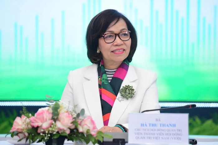 Bà Hà Thị Thu Thanh, Phó Chủ tịch Hiệp hội Nữ doanh nhân Việt Nam, Chủ tịch Viện Thành viên Hội đồng quản trị Việt Nam VIOD.