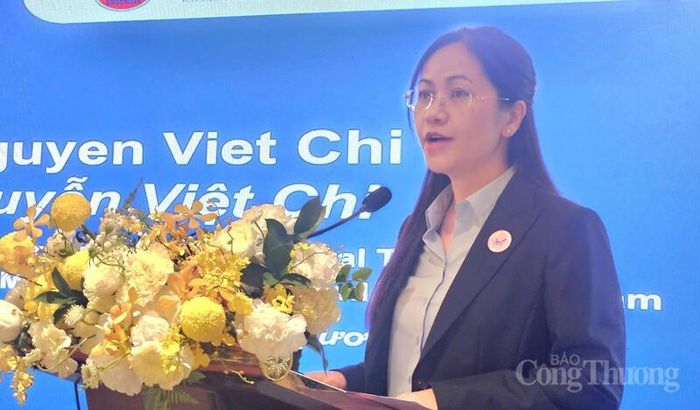 Bà Nguyễn Diệp Chi - Phó Vụ trưởng Vụ Chính sách thương mại đa biên, Bộ Công Thương phát biểu tại hội thảo. Ảnh: Việt Khoa
