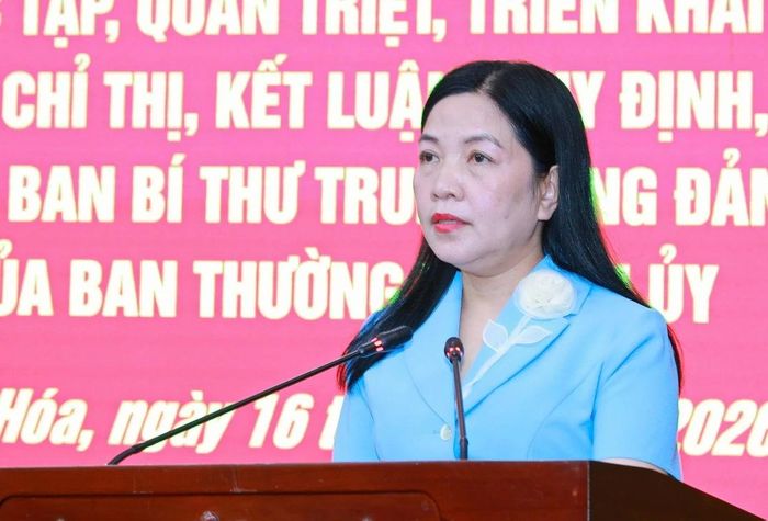 Chủ nhiệm Ủy ban Kiểm tra Tỉnh ủy Phạm Thị Thanh Thủy quán triệt quy định, nghị quyết về công tác kiểm tra, giám sát và kỷ luật của Đảng.