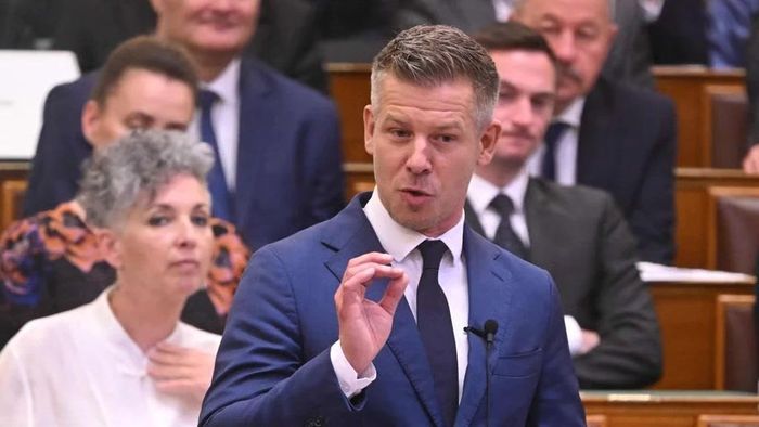 Thủ tướng Hungary Peter Magyar phát biểu tại Quốc hội ở Budapest, Hungary ngày 15/6/2026. Ảnh: AFP.