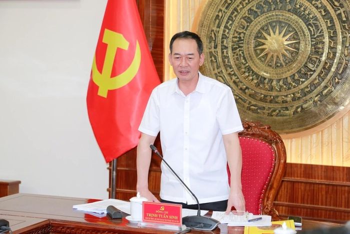 Phó Bí thư Tỉnh ủy, Chủ tịch Ủy ban MTTQ tỉnh Trịnh Tuấn Sinh phát biểu kết luận hội nghị.