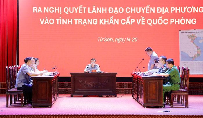 Ban Thường vụ Đảng ủy phường Từ Sơn ra nghị quyết lãnh đạo chuyển địa phương vào tình trạng khẩn cấp về quốc phòng.
