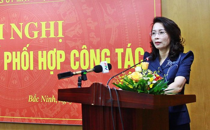 Đồng chí Nguyễn Thị Hương phát biểu chỉ đạo tại hội nghị.