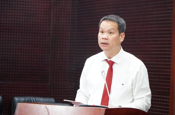 Chủ tịch UBND thành phố Nguyễn Mạnh Hùng phát biểu tại lễ ký kết. Ảnh: VINH ANH