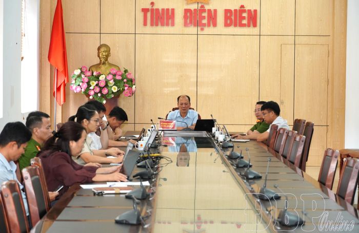 Đại biểu dự hội nghị tại điểm cầu tỉnh Điện Biên.
