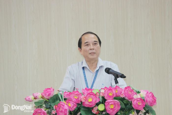Đồng chí Cao Quốc Sang, Phó Giám đốc phụ trách Báo và Phát thanh, Truyền hình Đồng Nai phát biểu tại buổi lễ