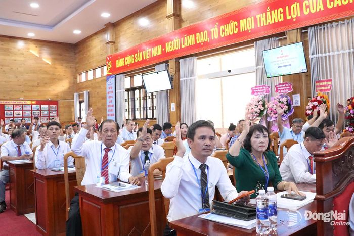 Các đại biểu biểu quyết tại Đại hội đại biểu Liên minh Hợp tác xã thành phố lần thứ I, nhiệm kỳ 2026-2030. Ảnh: Tố Tâm