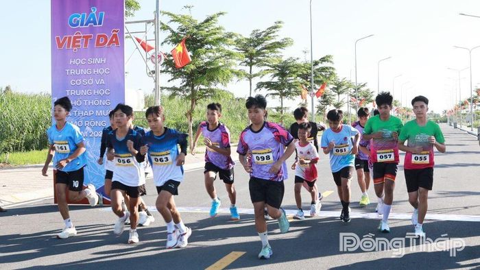 Các vận động viên tham gia Giải việt dã.