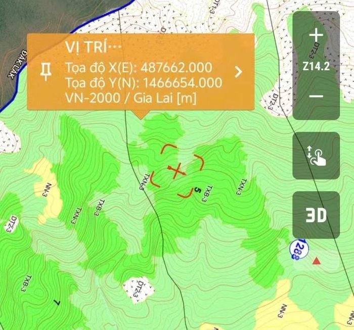 Tọa độ địa điểm xảy ra vụ án mạng. Ảnh: Văn Ngọc