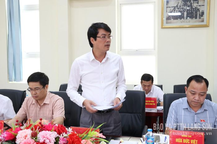 Lãnh đạo Sở Tài chính phát biểu tại chương trình khảo sát