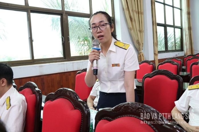 Đại diện Thuế cơ sở 5 tỉnh Lạng Sơn phát biểu tại chương trình khảo sát
