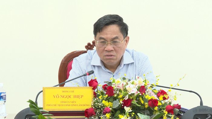 Tỉnh ủy viên, Phó Chủ tịch UBND tỉnh Võ Ngọc Hiệp chỉ đạo tại phiên họp