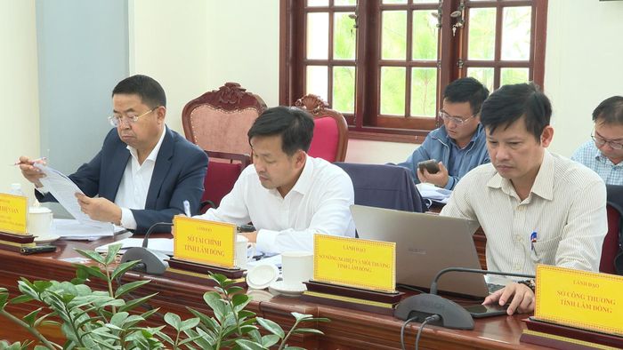 Lãnh đạo các sở, ngành tham gia Phiên họp thứ 8