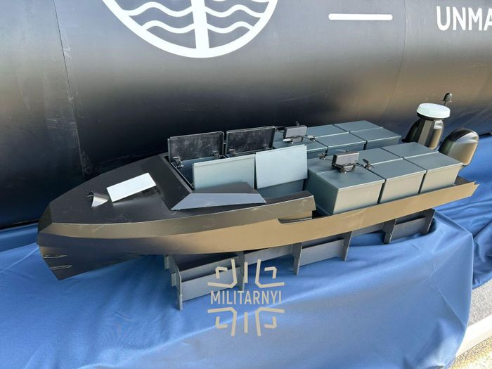 Xuồng không người lái TRITON của Global Mark tại triển lãm Eurosatory 2026, Paris (Pháp). Ảnh: Militarnyi.
