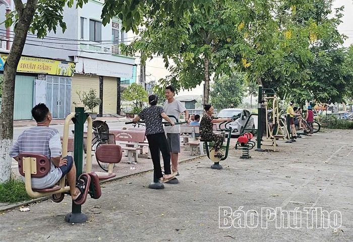 Khu thiết chế văn hóa - thể thao là địa điểm quen thuộc để người dân tham gia rèn luyện thể chất, nâng cao sức khỏe cộng đồng.