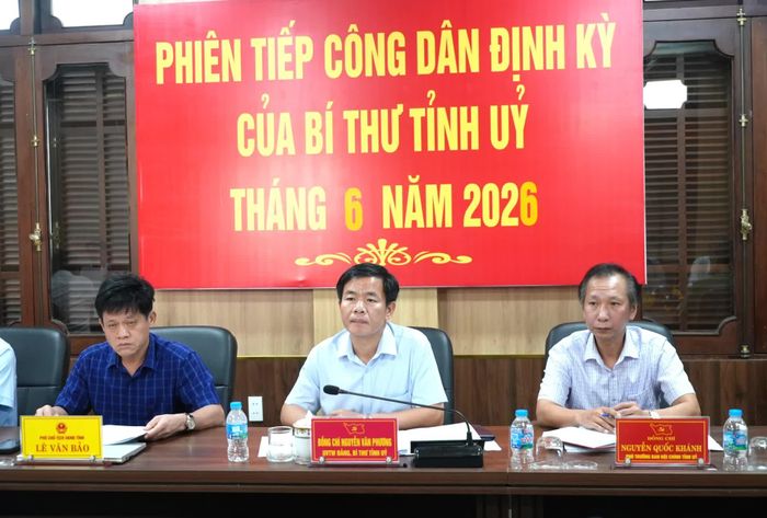 Đồng chí Nguyễn Văn Phương, Bí thư Tỉnh ủy kết luận tại phiên tiếp công dân - Ảnh: T.Đ