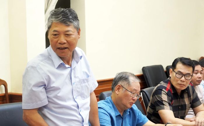 Đại diện đơn vị thi công khẳng định quyết tâm đẩy nhanh tiến độ dự án - Ảnh: N.M