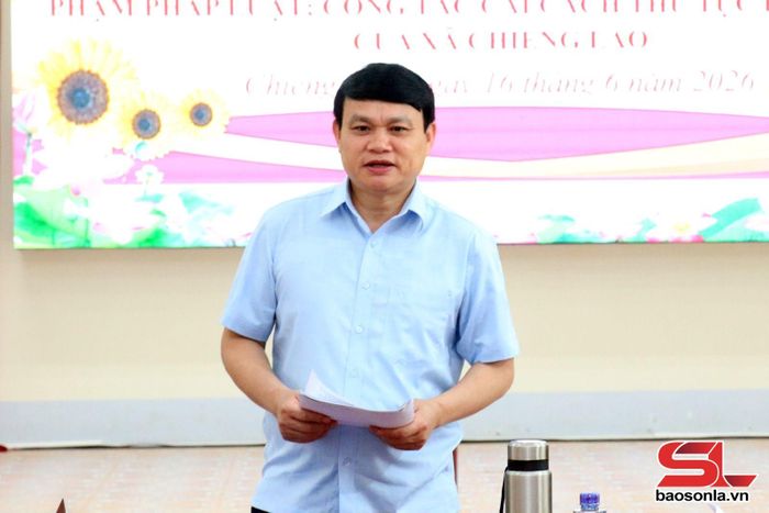 Đồng chí Phó Chủ tịch UBND tỉnh phát biểu tại cuộc làm việc.