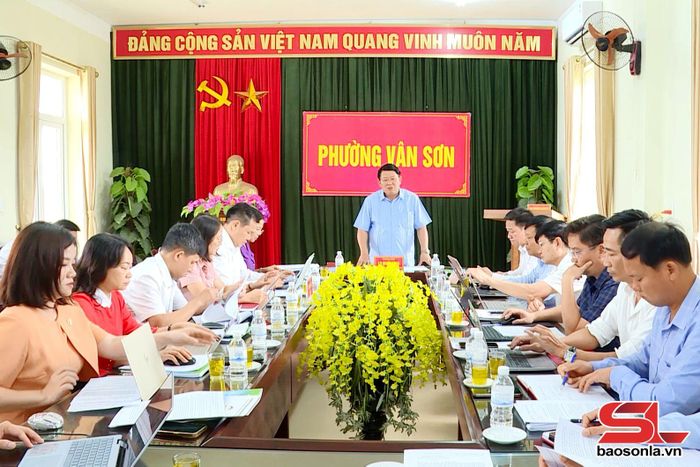 Đoàn giám sát số 02 của Ban Thường vụ Tỉnh ủy Sơn La làm việc với phường Vân Sơn và xã Đoàn Kết.