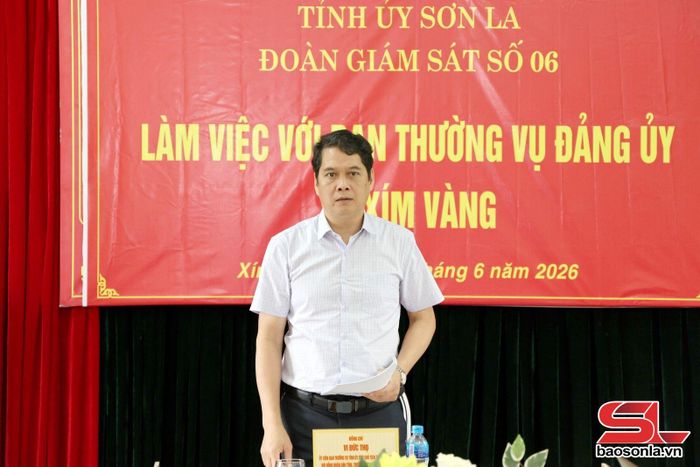 Đồng chí Vi Đức Thọ phát biểu tại cuộc giám sát.