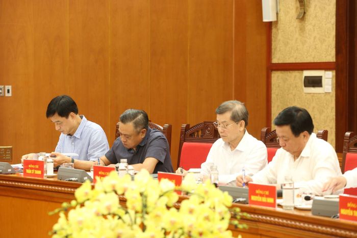  Các đại biểu tham dự cuộc làm việc. (Ảnh: Cổng TTĐT Đảng Cộng sản Việt Nam) 