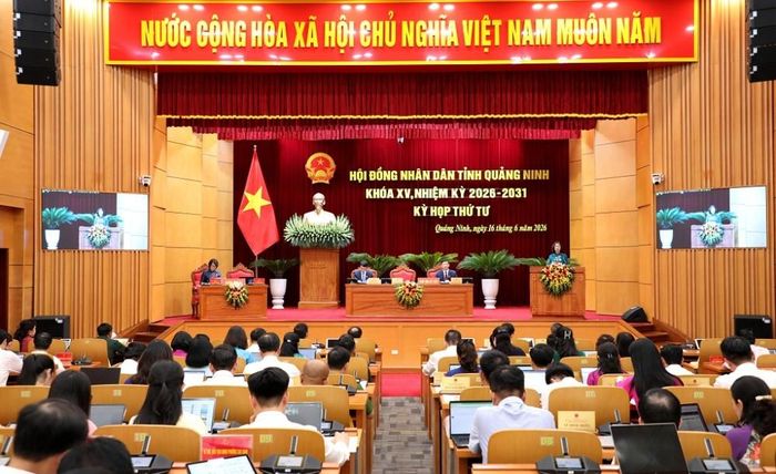Kỳ họp thứ 4 của HĐND tỉnh Quảng Ninh khóa XV nhiệm kỳ 2026 - 2031. Ảnh QMG